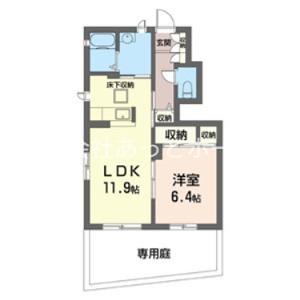 ステラ D(1LDK/1階)の間取り写真