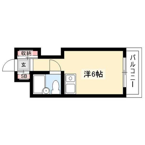 コア菊坂(ワンルーム/4階)の間取り写真