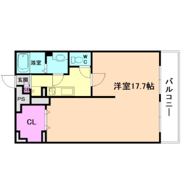 リブリ・グラーデ塚本(1K/1階)の間取り写真