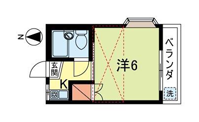 メゾンド天沼(1K/2階)の間取り写真