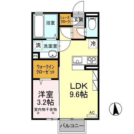 デュナミスIII(1LDK/2階)の間取り写真