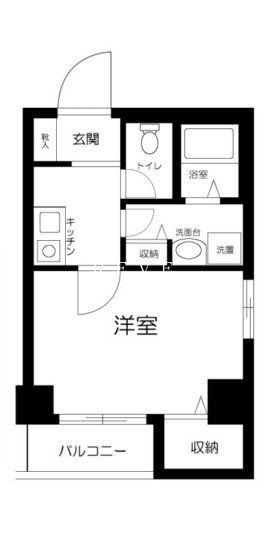 ローズマンションミヤハラ(1K/3階)の間取り写真