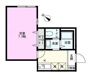 グランエスト柏の葉キャンパス(1K/2階)の間取り写真