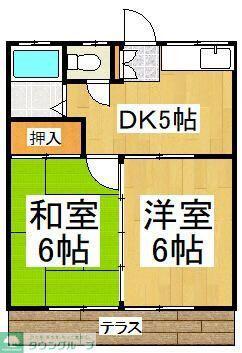 サンハイツ(2DK/2階)の間取り写真