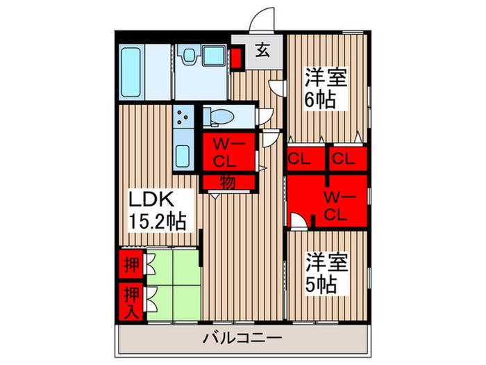 リブリ・TORO(2LDK/1階)の間取り写真