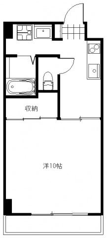 クレールK(1K/2階)の間取り写真