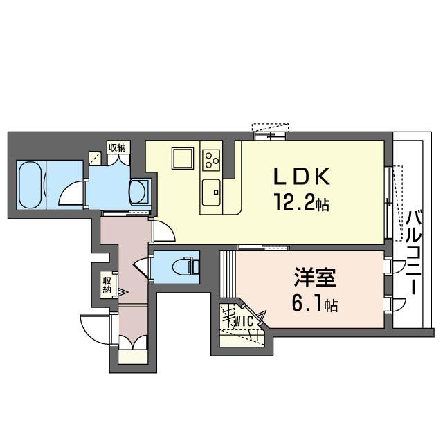 BEREO VILLA LEAVES十条仲原(1LDK/1階)の間取り写真