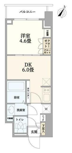 TOPAZ町田(1DK/8階)の間取り写真