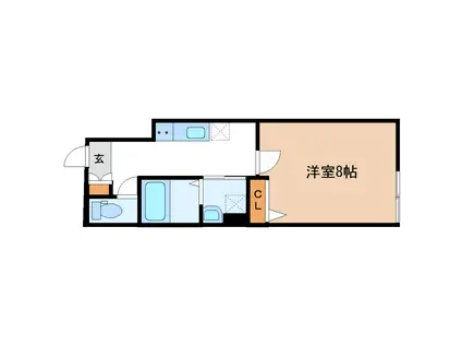 シャーメゾン真栄北目町(1K/1階)の間取り写真