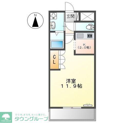 バロンドール(ワンルーム/1階)の間取り写真