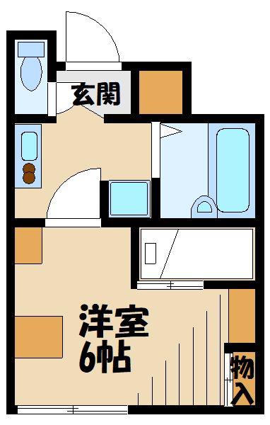 レオパレスシュガーハイム(1K/1階)の間取り写真