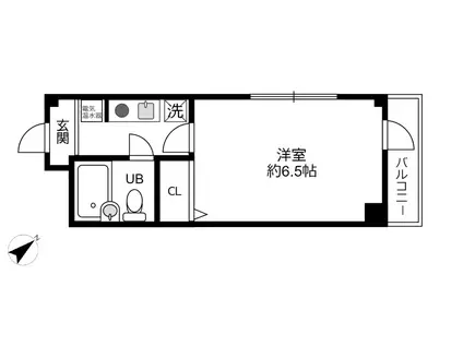 ベレッツァ中道(1K/2階)の間取り写真