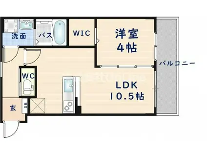 グランパシフィック長瀬スクエア(1LDK/2階)の間取り写真