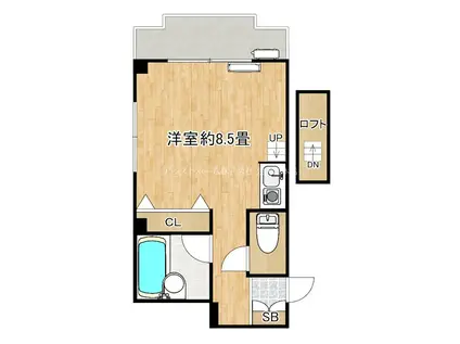 ソニア池浦(1K/4階)の間取り写真