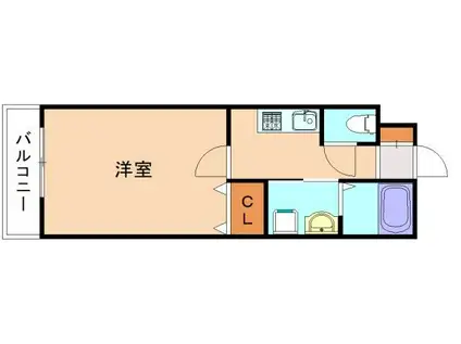 アーフリーミIV(1K/2階)の間取り写真