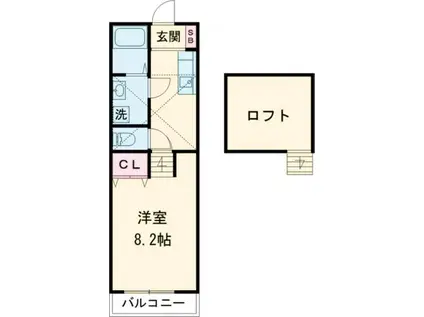 トップハウス寺家1(1K/2階)の間取り写真