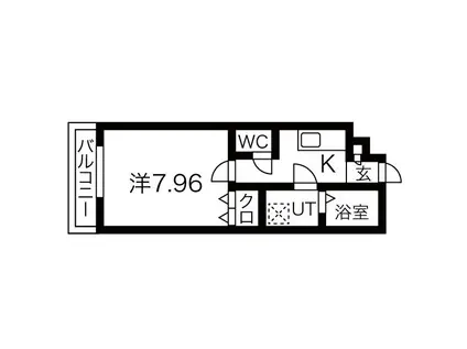 エステイトイー神戸長田(1K/3階)の間取り写真