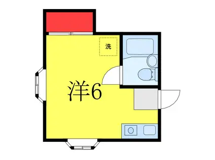 ハイツ木村(ワンルーム/2階)の間取り写真