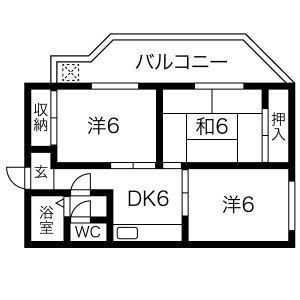 シティハイツモリー(3DK/2階)の間取り写真