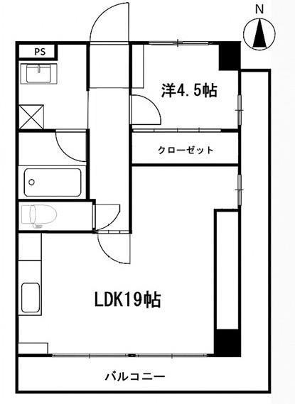 シャルマンコーポ高崎(1LDK/6階)の間取り写真