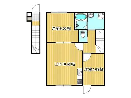 ノルンハウス(2LDK/2階)の間取り写真