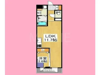 ザ・テラスコート英(1LDK/2階)の間取り写真