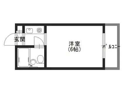 グリーンハイツ新森(ワンルーム/4階)の間取り写真