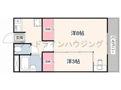 ラフェスタ加東(1LK/4階)の間取り写真