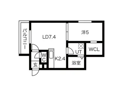 YS N10(1LDK/4階)の間取り写真