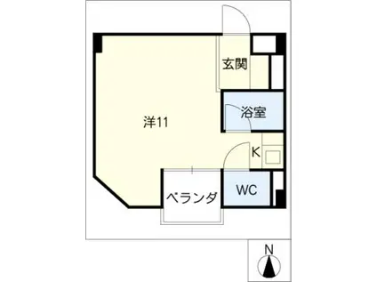コートハウス(ワンルーム/3階)の間取り写真