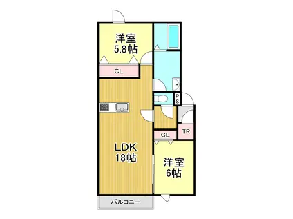 VICTORYIII(2LDK/1階)の間取り写真