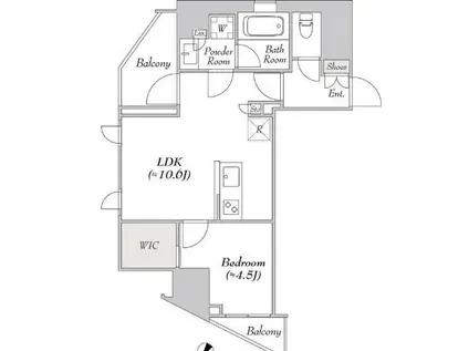 ルミーク北品川(1LDK/6階)の間取り写真