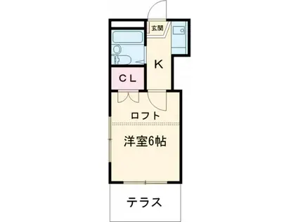 ハイツマルシェI(1K/1階)の間取り写真