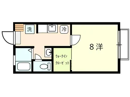 ディアスK5(1K/1階)の間取り写真