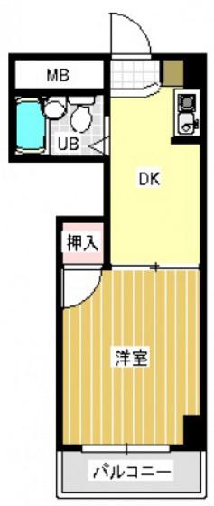 CK東雲ビル(1K/4階)の間取り写真