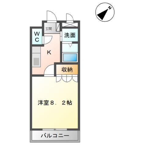FOREST VIEW泉(1K/5階)の間取り写真