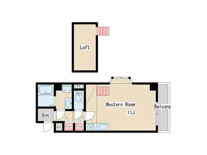 ノーヴァ・ヴィータ(ワンルーム/4階)の間取り写真