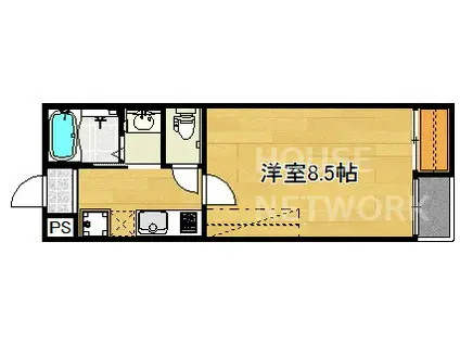 ジョイナス三宅II(1K/2階)の間取り写真