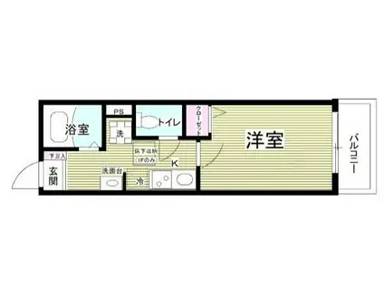 ラフィーヌ雅(1K/1階)の間取り写真