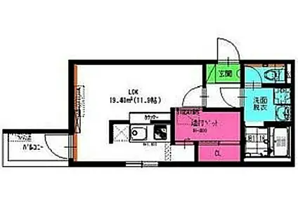 RADIANCE丸の内(ワンルーム/4階)の間取り写真