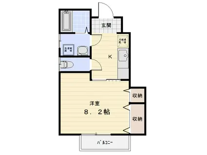 メルシー(1K/1階)の間取り写真