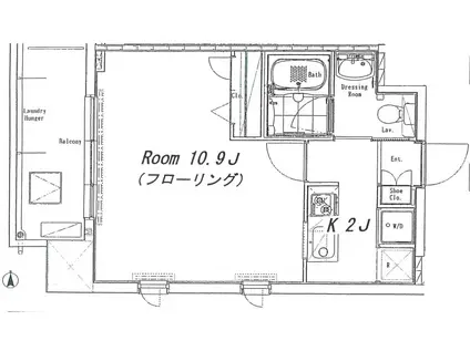 エビスファーストプレイス(1K/11階)の間取り写真