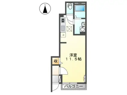 SUNNY PARES(1K/1階)の間取り写真