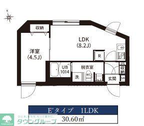 レピュア南大井レジデンス(1LDK/5階)の間取り写真