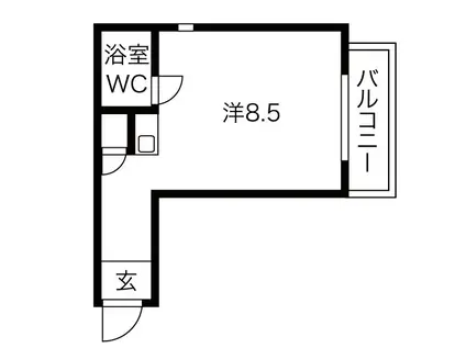 ヴァンベール原(ワンルーム/2階)の間取り写真