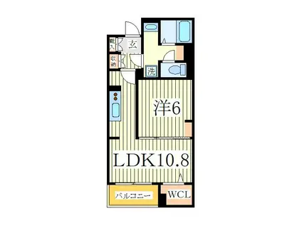 オリエンス(1LDK/5階)の間取り写真