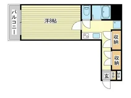ルークレジデンス姫路III(1K/5階)の間取り写真