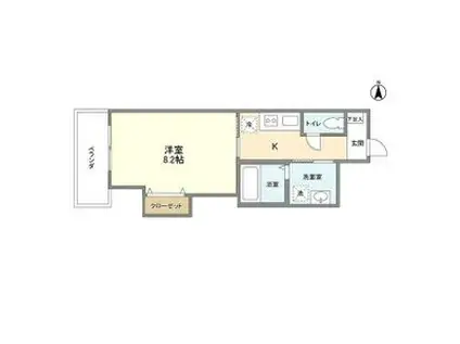 エルメディオ千種(1K/10階)の間取り写真