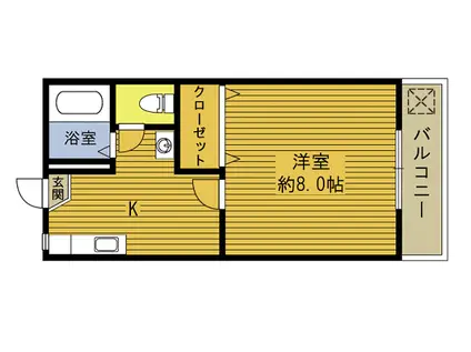 フローレンス海岸通A(1K/2階)の間取り写真