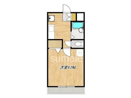 アーケティックマンションIII(1K/2階)の間取り写真